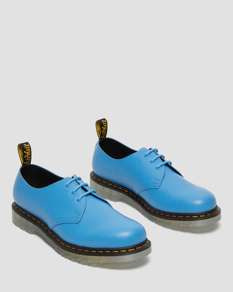 Zapatos Oxford Dr Martens 1461 Iced Smooth Cuero Mujer Azules | MX 443SGL